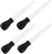 Zerodeko BBQ Basting Brush Set 4pcs Cooking Tools Meat Condiment Baster Turkey Flavor Baster Kitchen Gadget Basting Supplies Easy to Use