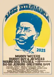 2025 Wall Calendar (12pg) MUDDY WATERS BLUES Vintage Music Posters 1187