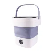 （63）7.5L Mini Portable Bucket Washer Foldable Washing Machine With Soft Sp US