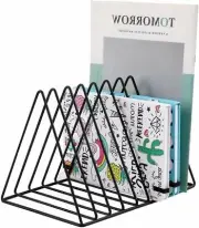 Magazine Holder Desktop File Sorter Organizer Triangle Bookshelf