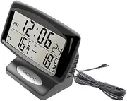 CHILDWEET Mechanical Car Thermometer Night Light Dual Temperature Gauge for Car Dashboard Durable Metal No Drilling Needed