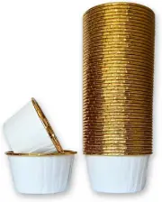 Cupcake Liners - 100 Pieces White Baking Cups – Cases for Cupcakes, Muffins, Sav