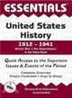 United States History, 1912-1941 ― World War I, the Depression, & the New Deal. Quick Access to the Important Issues & Events of the Period