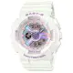 【CASIO 卡西歐】BABY-G 迷人光芒 珠光色雙顯錶款 白 BA-110FH-7A_43.4mm