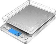 [Generic] Portable Kitchen Scale - Digital Cooking Scale, Compact Food Weigher | 5 * 4.17 * 0.74in USB Rechargeable Weighing Device, Scientific Measurement Tool, Baking Scale at Home
