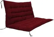 Thickened Non Slip Replacement Backrest Cushions for 2/3 Seater Swing Seat Dark Red 120 * 100 * 8cm
