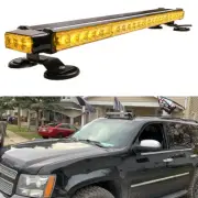 For Chevy Tahoe 54 LED Strobe Light Bar Emergency Magnetic Flashing Amber/White