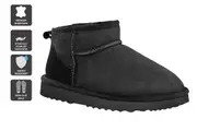 UGG Outback Premium Australian Sheepskin Ultra Mini Boot (Black)