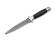 Boker Solingen MG-42 Fixed Blade Knife, Damast 5.31" Blade Hornbeam Handle