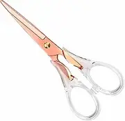 Scissors Rose-gold, Stainless Steel Blade with Acrylic Handle, All Purpose Scissor for Office, School, Home, Fabric Shears, Tijeras