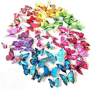 12PCS 3D Butterfly Wall Removable Sticker Decals Kids Art Nursery Decor Magnets