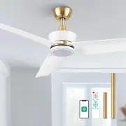 52 Inch Ceiling Fans with Light and Remote 4 Blades Reversible Indoor/Outdoor