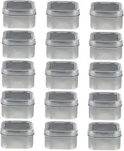 15pcs Tinplate Box Candy Boxes Tins Storage Bins with Lids Craft Tins with Lids Candle Tins with Lids Container Square Airtight Making Cake Tins for Storing Cakes Cans Pvc Silver