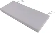 Dualoai Loveseat Cushion for Garden Bench High Density Foam Seat Pad for Porch Swing, Gray, as described