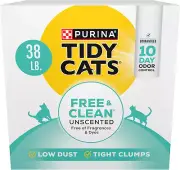 Clumping Cat Litter, Free & Clean Unscented Multi Cat Litter - 38 Lb. Box