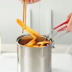 Small Deep Fryer Pot Portable Cookware Cooking Pot for Frying Cooking Baking