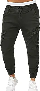 [Maiyifu-GJ] Men's Multi Pocket Joggers Pants Lightweight Gym Training Workout Pants Casual Slim Fit Tapered Sweatpants