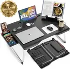 Cooper Mega Table Plus XXL 65x49cm Foldable Laptop Desk Tray w Book Stand Black