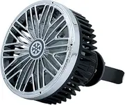 TULKUCBZBP Car Fan USB Electric Car Auto Air Vent Clip Outlet Silent Fan Mini LED Light 7 Blade Air Cooler Adjustable 3-Speed with Light Car Fan and kit(Black)