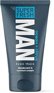 (Man Parts Clear Lotion, 118ml (Pack of 1)) - Super Fresh Man Parts Ball Deodorant for Men by SweatBlock - Anti-chafing & Deodorising Lotion with Aloe - Talc-Free, Paraben-Free, Aluminium-Free, Clear Protection Lotion - 118ml Tube