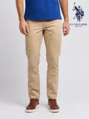U.S. Polo Assn. Brown Core 5 Pocket Mens Trousers (N95655) | $150