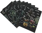 Kisangel 1 Set Fun Scratch Paper for Delicate DIY Scraping Art Sheets Creative Office Supplies for Boys Present for Holidays and Leisure Activities