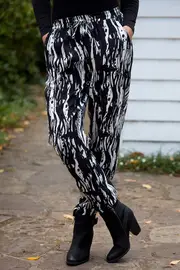 Black Poles Slouch Pants--HAND-01-R-BP