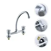 High Filter Purifier Two Handle Bathroom Sink Faucet Copper Water Tap
