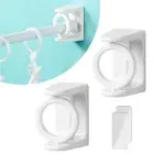 Space saving Adhesive Curtain Rod Brackets Holder No Drilling Hooks for Home