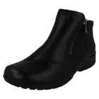 Ladies Rieker Dual Zip Fleece Lined Ankle Boots 'L4663'