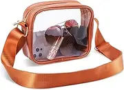 Clear Crossbody Bag Stadium Approved TPU Purse with Adjustable Strap for Concerts Sports