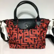 LONGCHAMP LE PLIAGE LGP M size Red 3WAY Top Handle Bag new with tags Women's