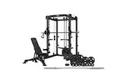 Cortex Sm 20 Power Rack With Smith Machine Cable System And Weight Set Weights Benches