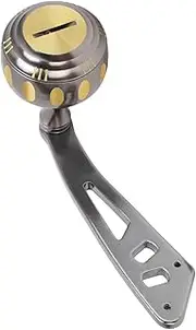Fishing Reel Handle, Metal Power Handle Knob Grip Replacement Easy Install DIY High Hardness CNC with Assembly Parts for Baitcasting Reel for Drum Reel