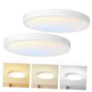 Flush Mount LED Ceiling Light 2 Count (Pack of 1) 3CCT(3000K/4000K/5000K)