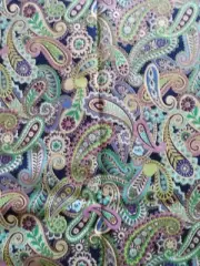Paisley Peacock Fabric S#L7283 Hoffman Fabrics 2013 1 Yard 37" x 43"