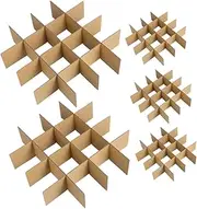 TINEASUR Cardboard Moving Boxes with Dividers 5 Pack 82x82x80mm Small Size Secure Packaging for Glasses Dishes