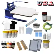 1 Color Screen Printing Press Hobby Kit Simple Press Printer Starter Materials