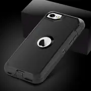 Black Shockproof Heavy Duty Case Cover For iPhone SE 3rd/2nd Generation 4.7 inch