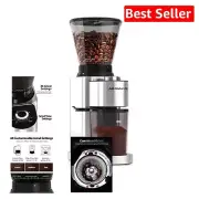 Versatile Electric Coffee Grinder: 48 Settings with Anti-static & Large Capacity