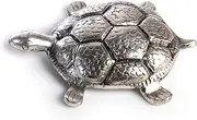 Lucky Silver Turtle Statue Miniature Feng Shui Decor Turtle Decorations for Home Turtle Figurines Home Decor for Living Room Suitable for Table Centerpieces Tiny Desk Decor (Large 5.5"-5.8")