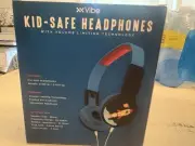 vibe kids headphones with volume limiting technology Rocket Theme Soft Ear NEW