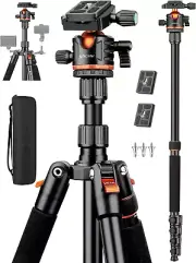 78" DSLR Camera Tripod Monopod, Aluminum Compact Camera Stand Tripod Heavy Duty,