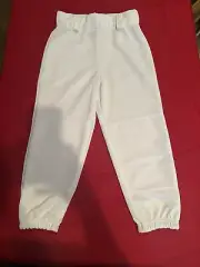 Easton Boys Baseball Pants White Youth Size Small 23"-25" Pull String