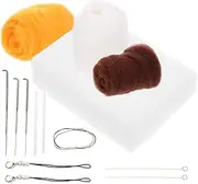 TEHAUX 1 Set Cartoon Animal Felting Kit DIY Craft Set for Beginners Complete Accessories for Easy Use Stimulate Imagination Creativity for DIY Projects