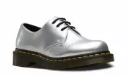 Dr Martens 3 Hole 1461 Silver Vegan Chrome 24864040 Classic Doc