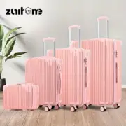4pcs Luggage Suitcase Trolley Set TSA Lock Storage Hard Case Rose Golden