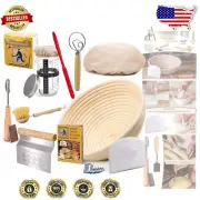 Artisan Sourdough Bread-Making Set: 9'' Proofing Basket and Accessories