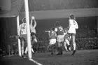 Stuy, the Ajax Amsterdam goalkeeper, leaps to save from Arsena- 1972 Old Photo