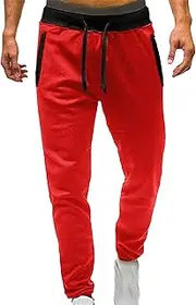 [Maiyifu-GJ] Mens Lightweight Sweatpants with Zipper Pocket Athletic Workout Jogger Pants Elastic Waist Drawstring Casual Pants